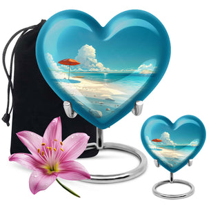 Heart Shaped  Large Urn With 1 Keepsake