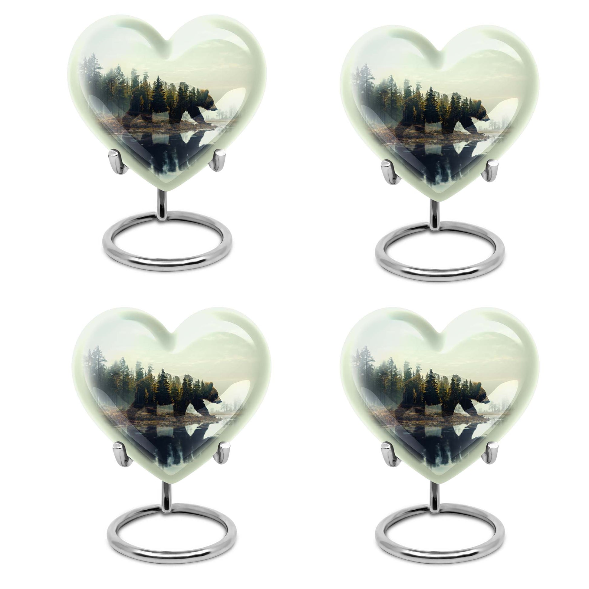 Heart Shaped  Keepsake Set of 4
