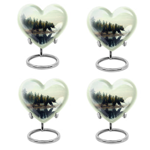Heart Shaped  Keepsake Set of 4