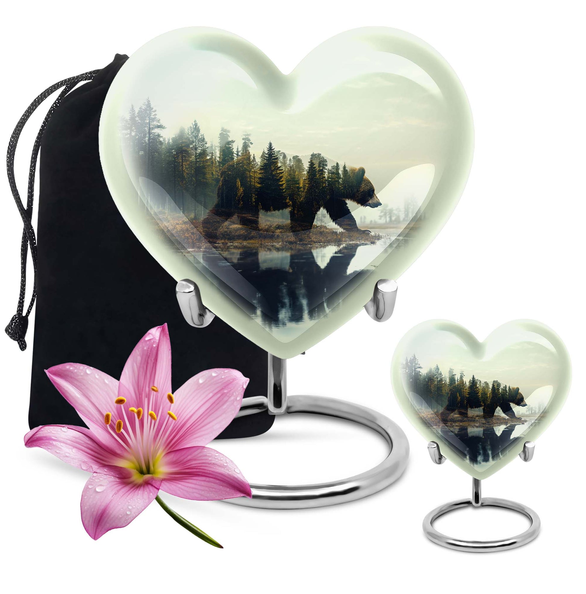 Heart Shaped  Large Urn With 1 Keepsake