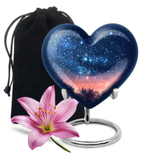 Majestic Sky Theme Large Urn 10 Inch
