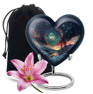 Majestic Sky Theme Large Urn 10 Inch