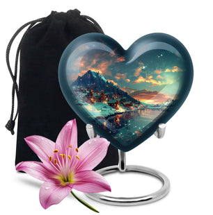 Majestic Sky Theme Large Urn 10 Inch