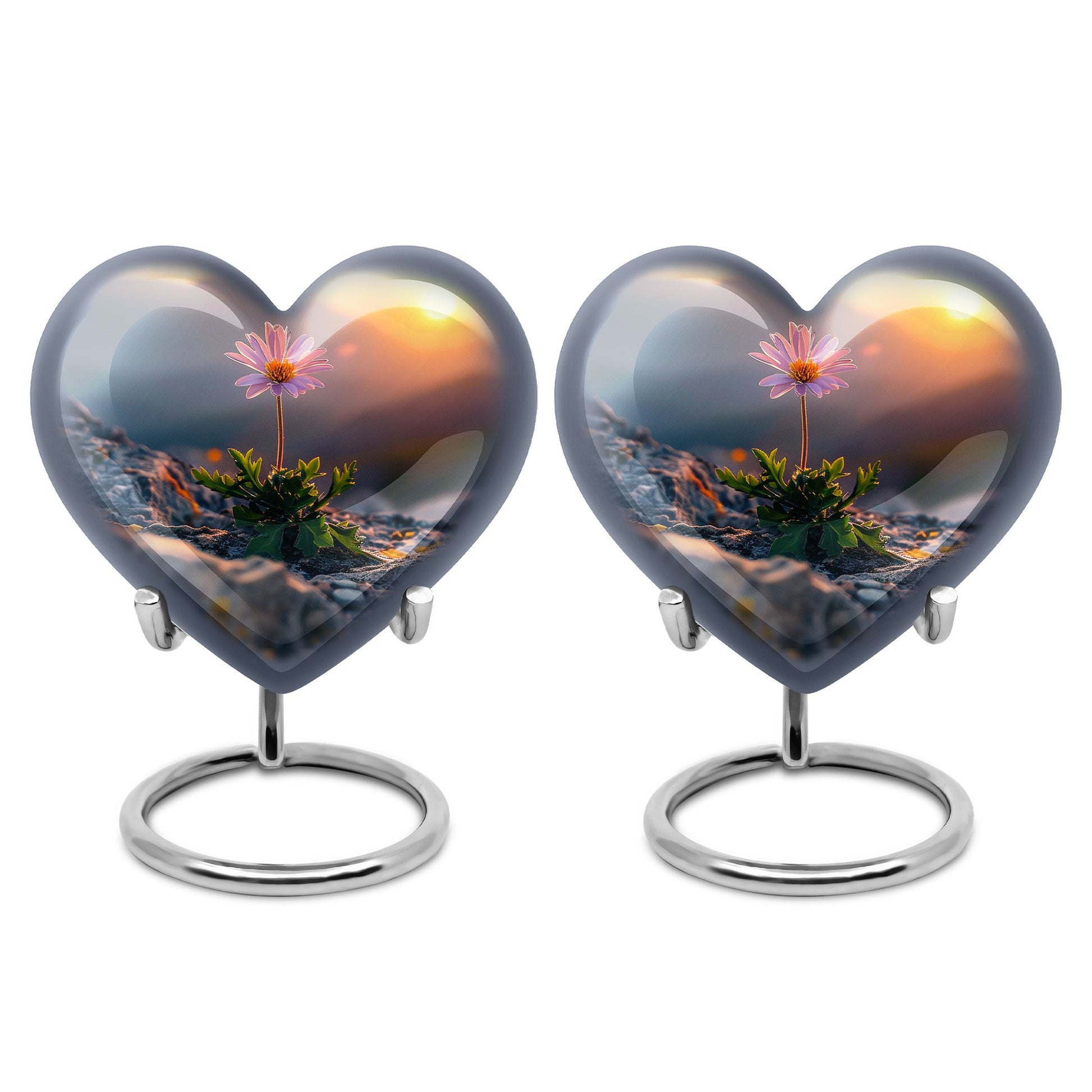 Flower Theme 3 Inch Keepsake Pack of 2