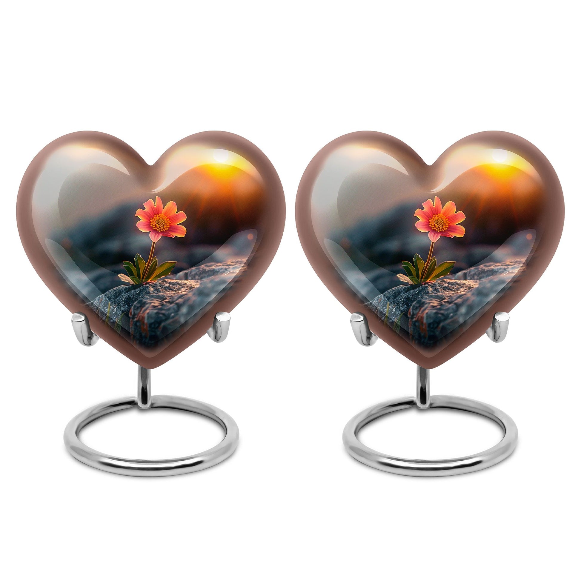 Flower Theme 3 Inch Keepsake Pack of 2