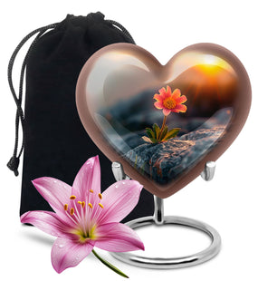 Flower Theme Large Urn 10 Inch