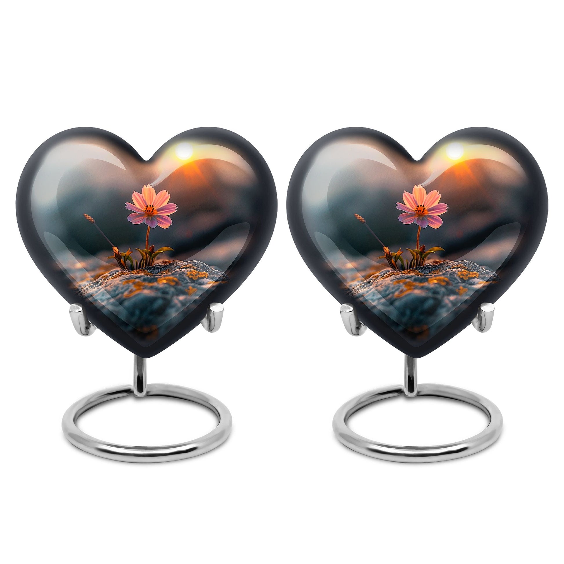 Flower Theme 3 Inch Keepsake Pack of 2