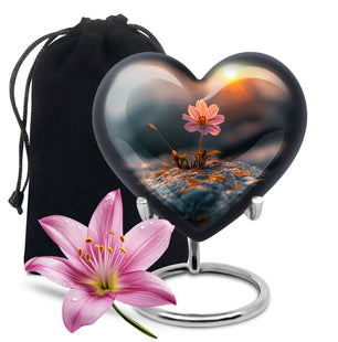 Flower Theme Large Urn 10 Inch