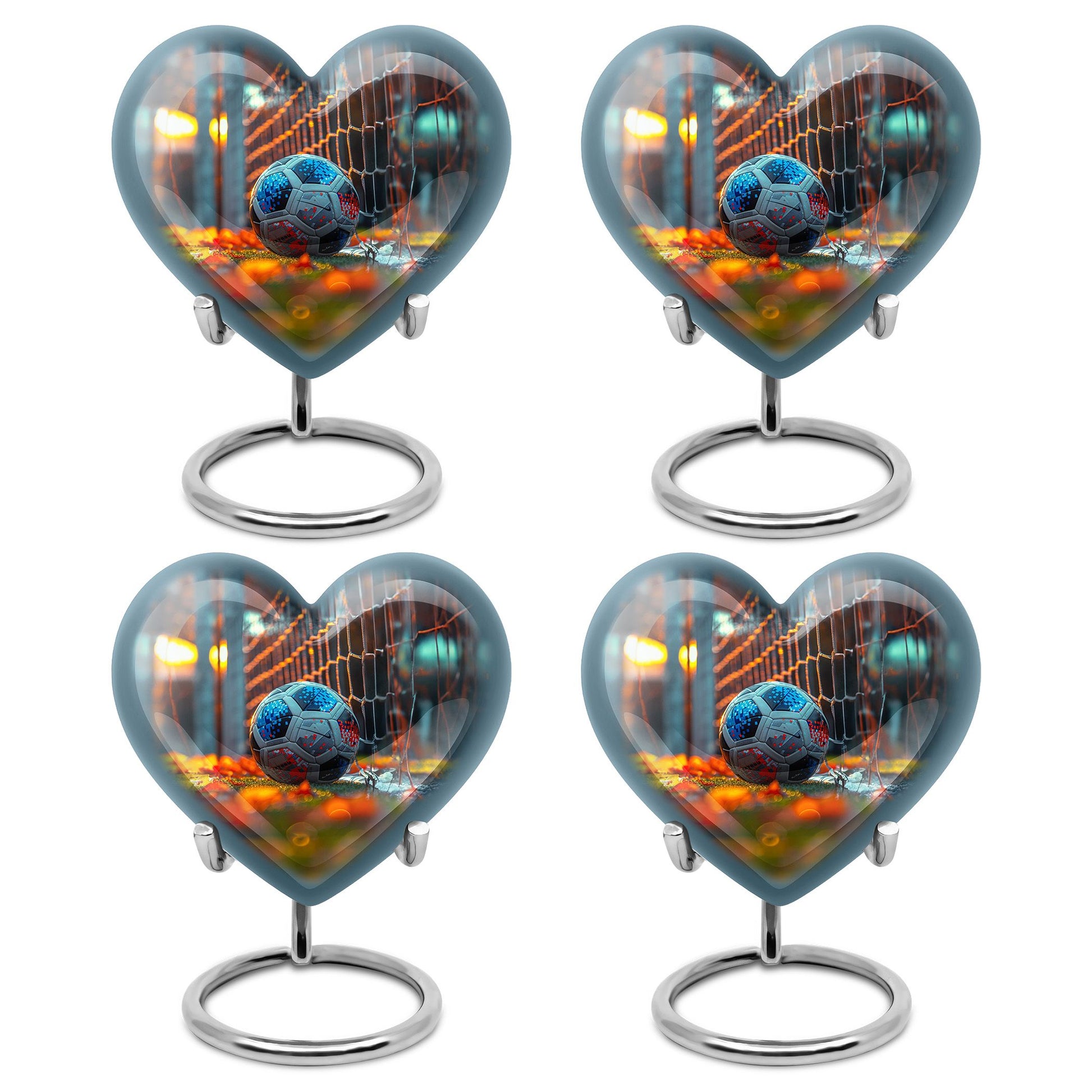 Foothball Theme 3 Inch Keepsake Pack of 4