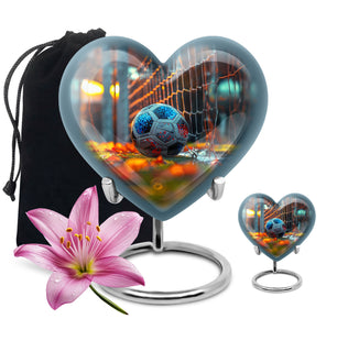 Foothball Theme Large Urn With 1 Keepsake Urn