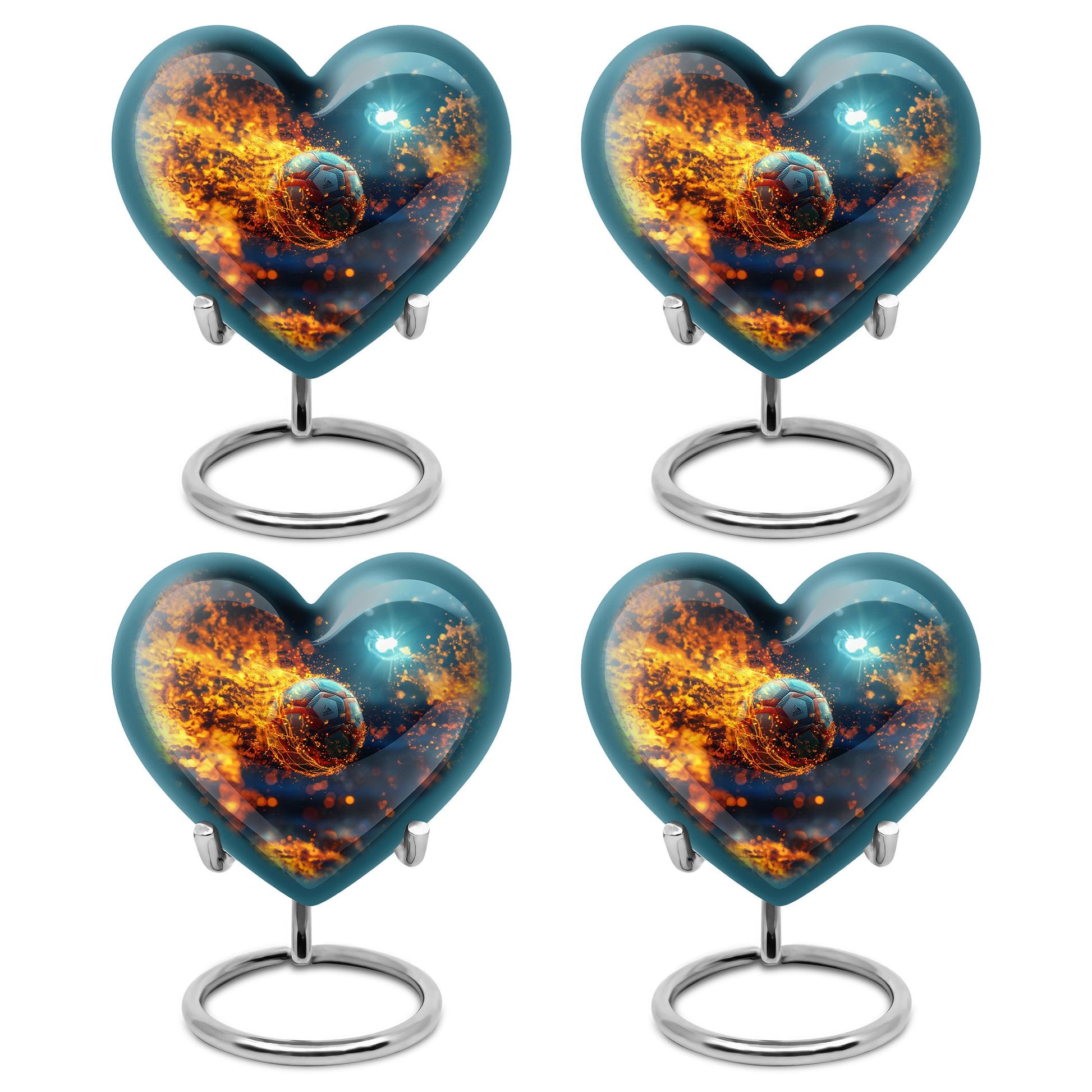 Foothball Theme 3 Inch Keepsake Pack of 4