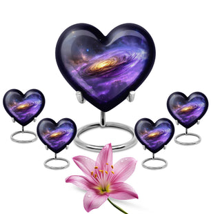 Galaxy Theme Large Urn With 4 Keepsake Urn