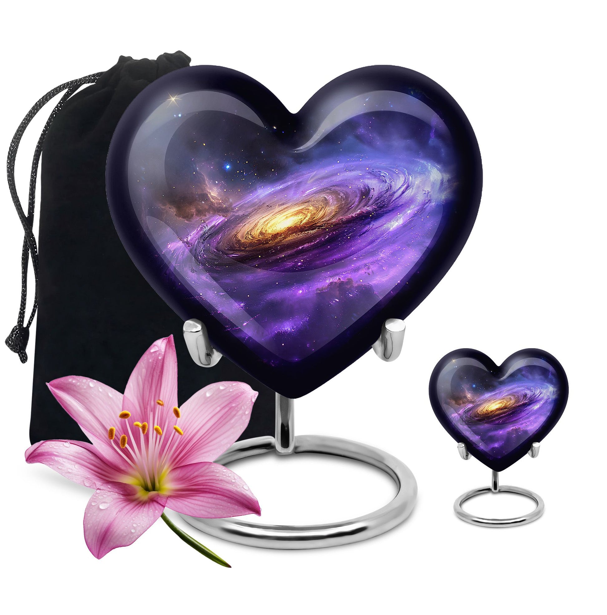 Galaxy Theme Large Urn With 1 Keepsake Urn