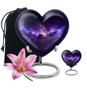 Galaxy Theme Large Urn With 1 Keepsake Urn