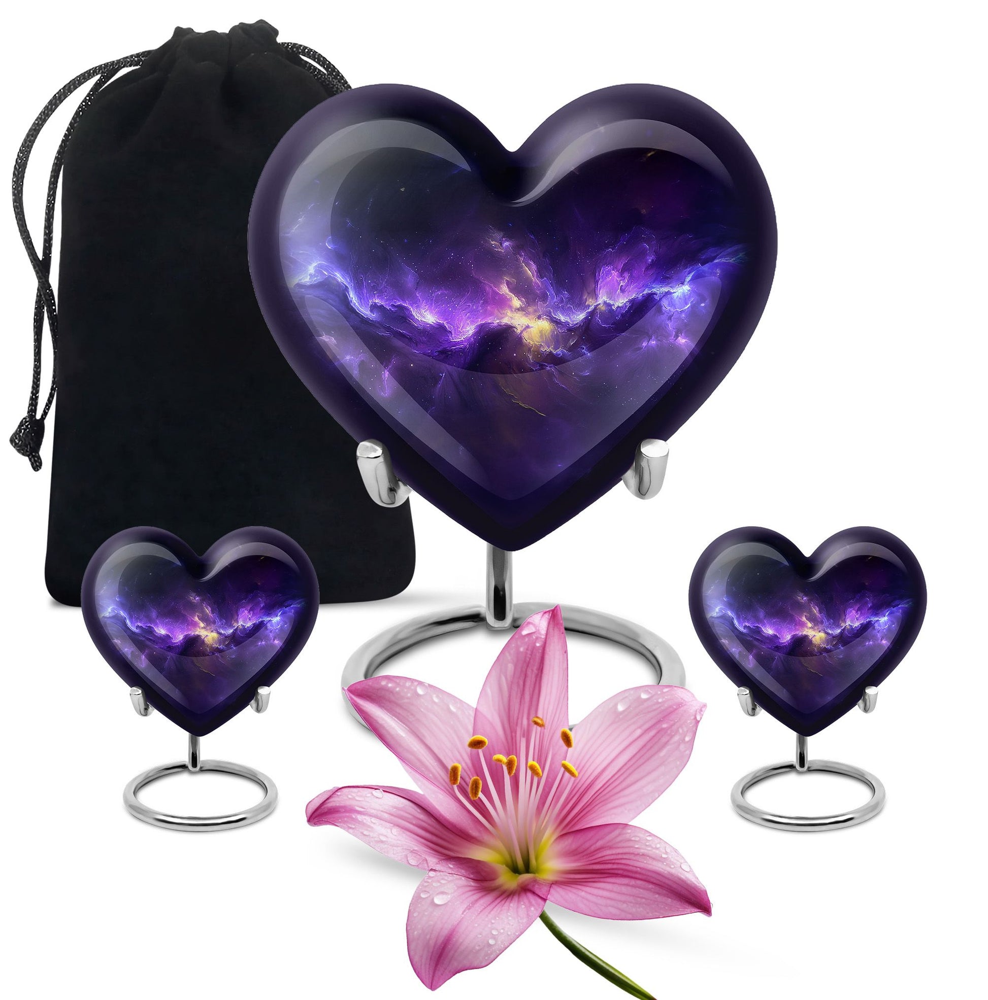 Galaxy Theme Large Urn With 2 Keepsake Urn