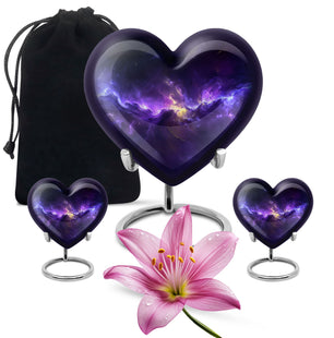 Galaxy Theme Large Urn With 2 Keepsake Urn