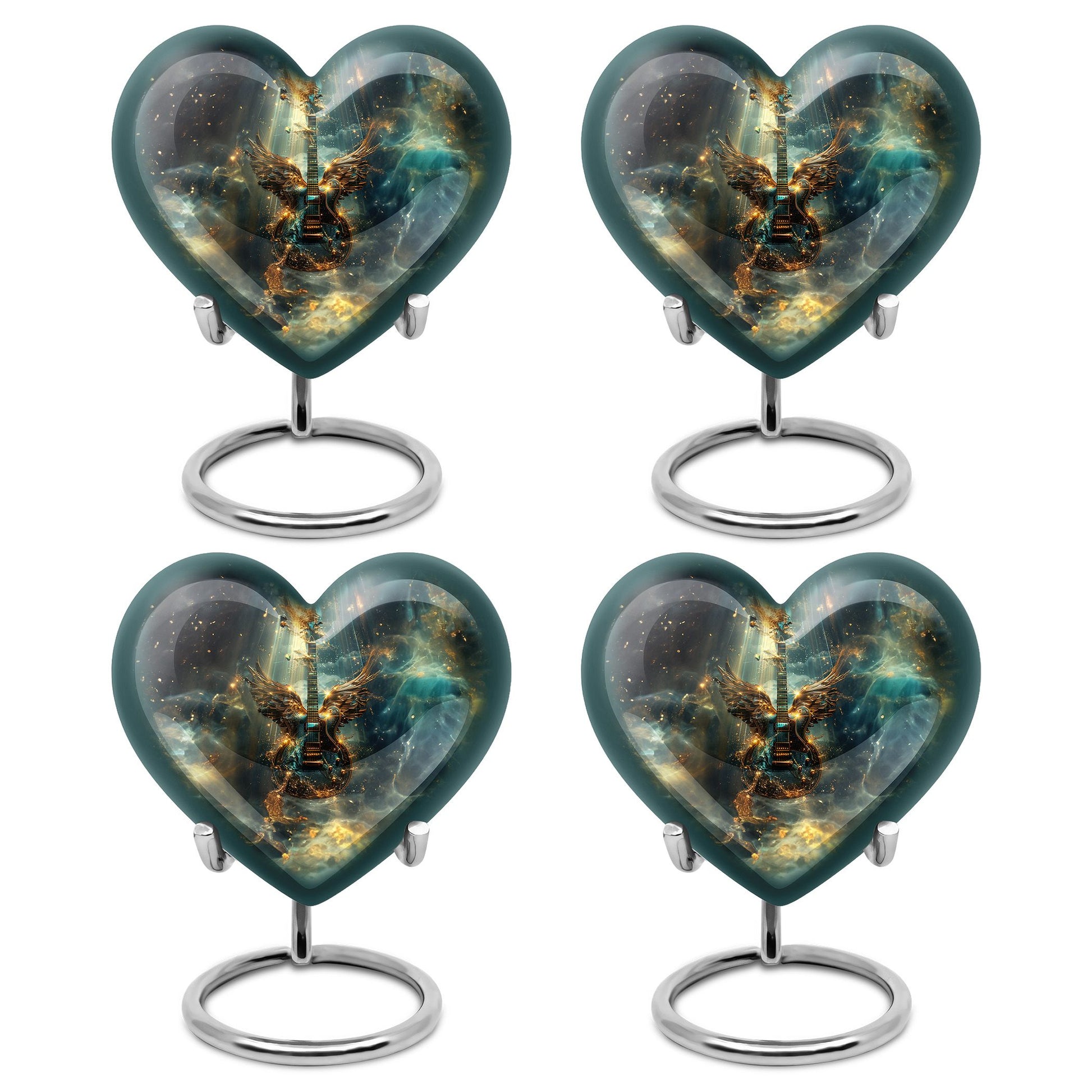 Guitar Theme 3 Inch Keepsake Pack of 4