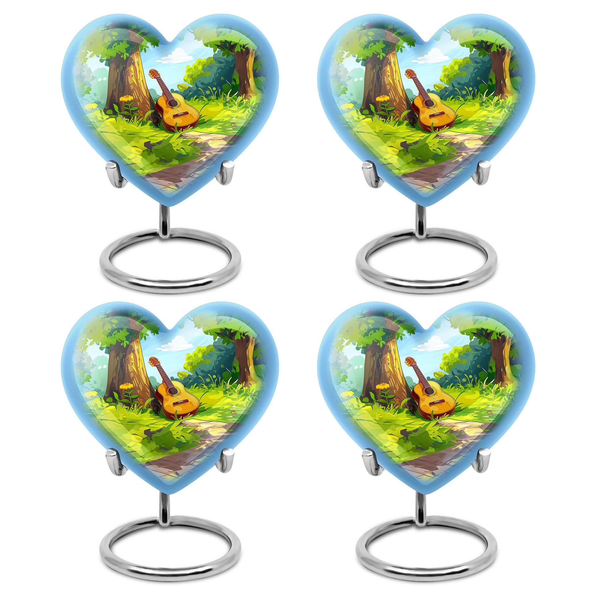 Guitar Theme 3 Inch Keepsake Pack of 4