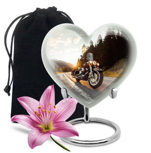 Bike Theme Large Urn 10 Inch