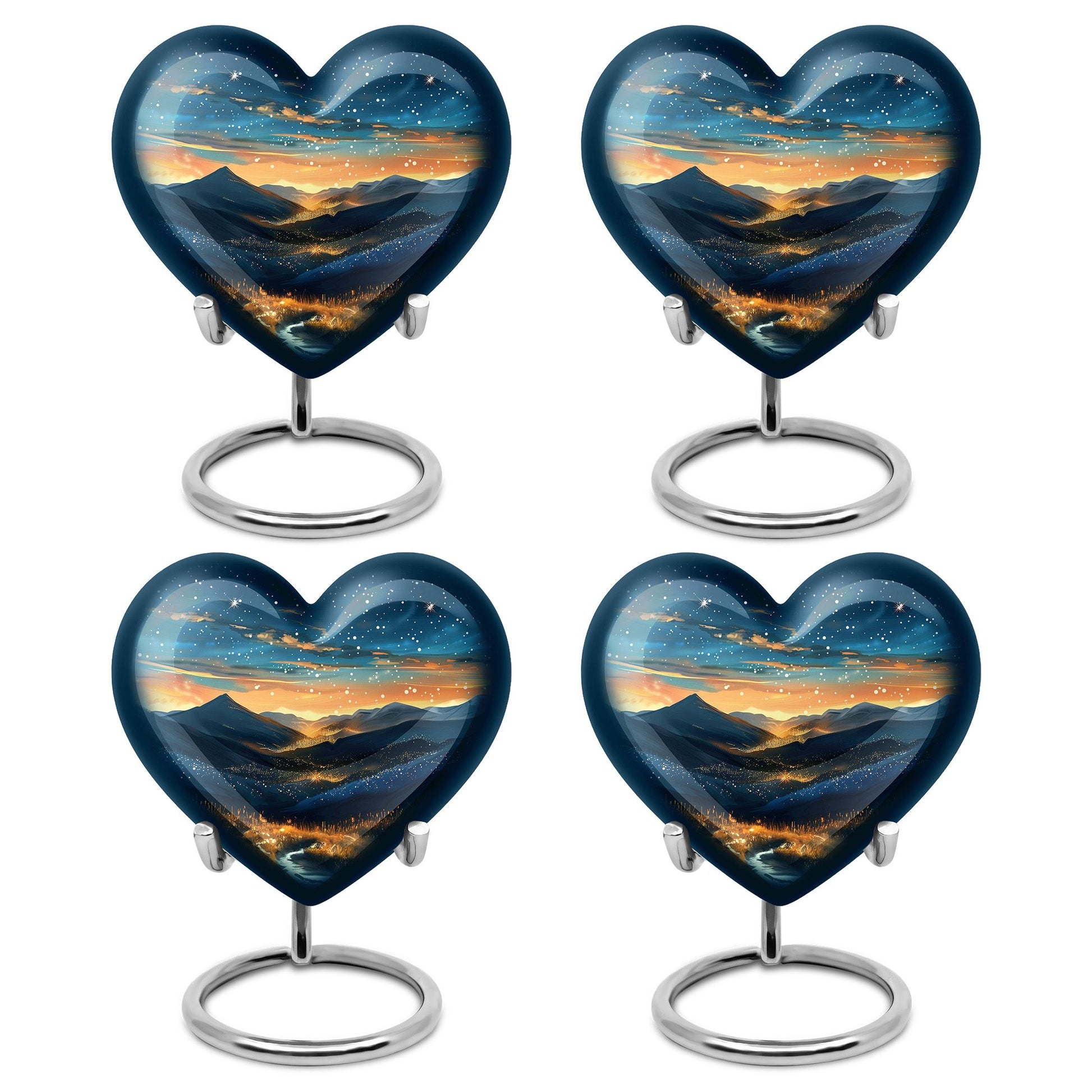 Majestic Sky Theme 3 Inch Keepsake Pack of 4