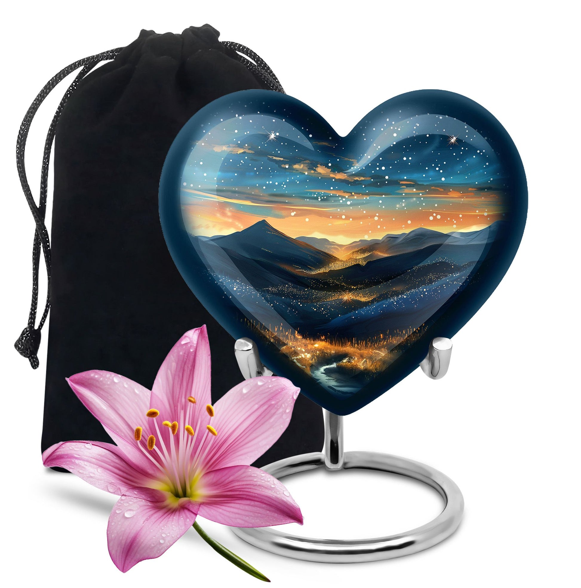 Majestic Sky Theme Large Urn 10 Inch