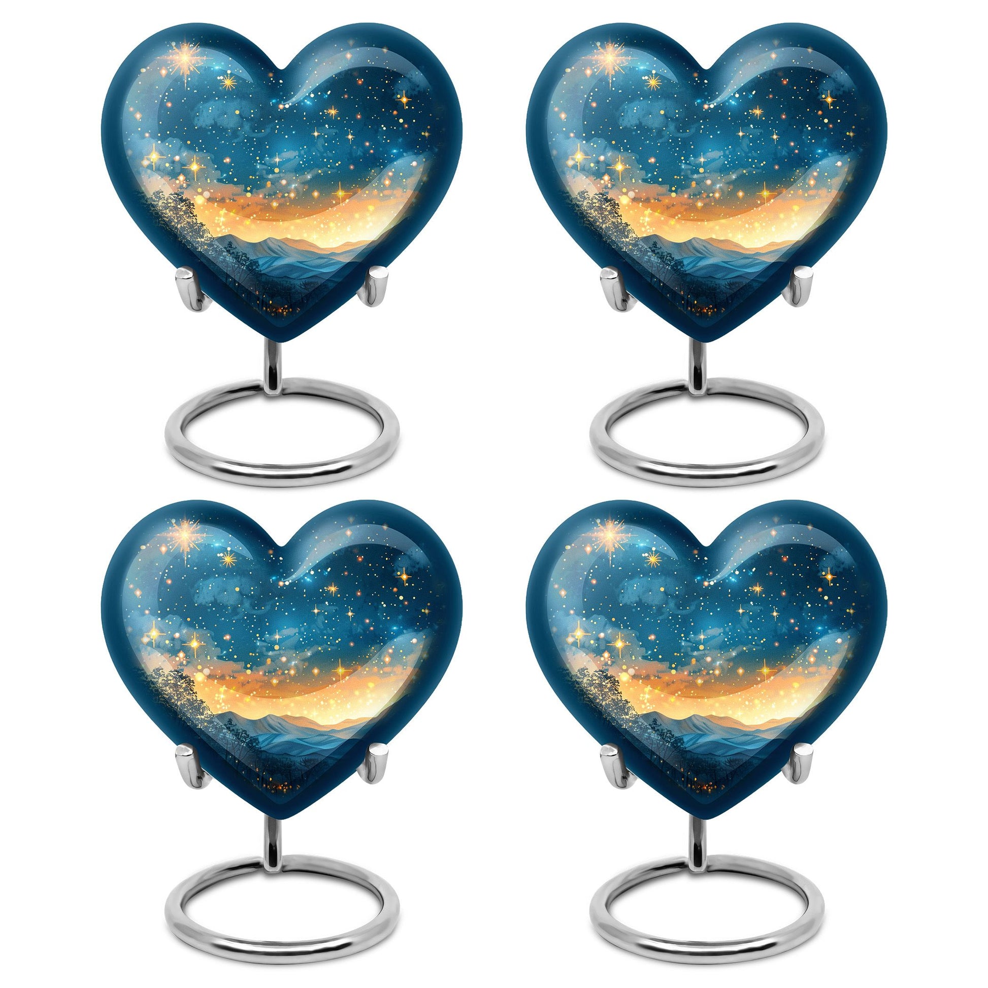 Majestic Sky Theme 3 Inch Keepsake Pack of 4