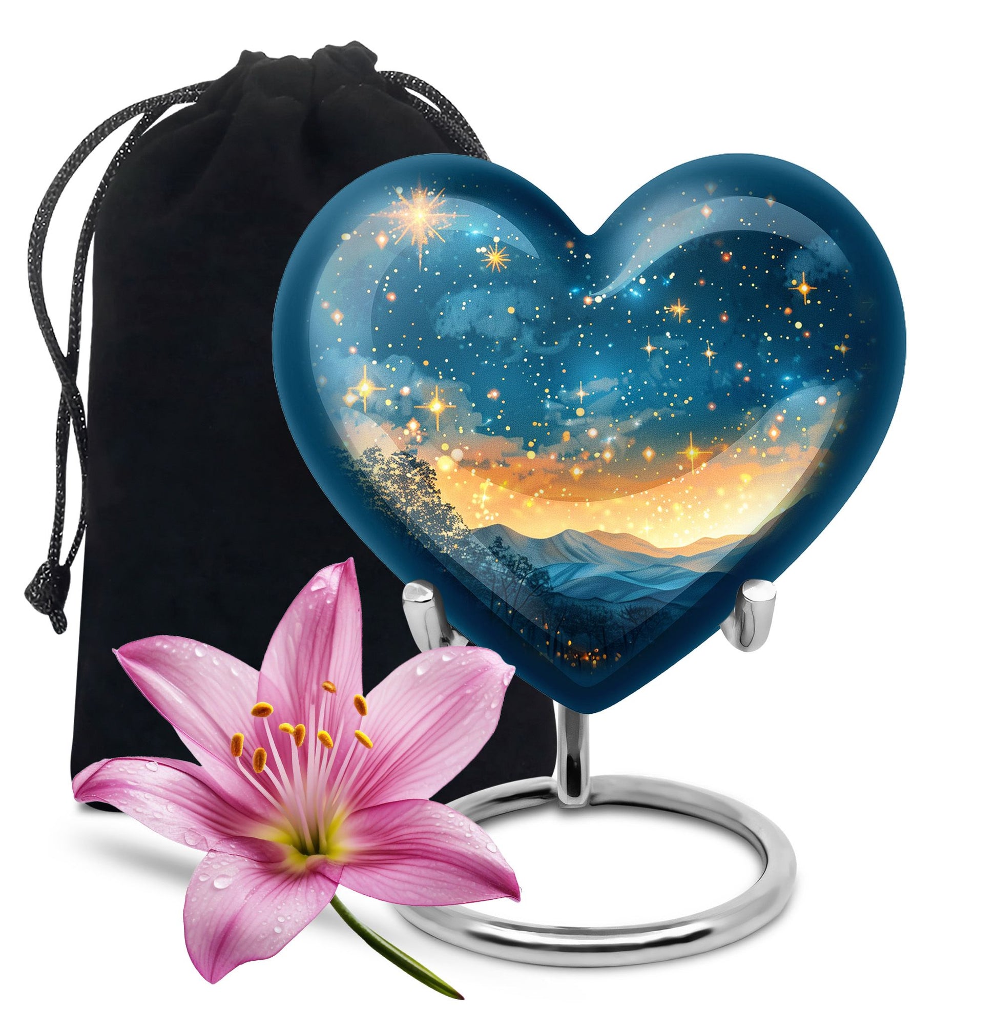 Majestic Sky Theme Large Urn 10 Inch