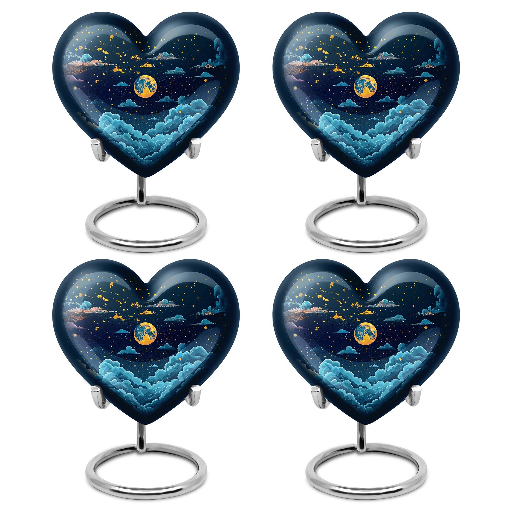 Majestic Moon Theme 3 Inch Keepsake Pack of 4