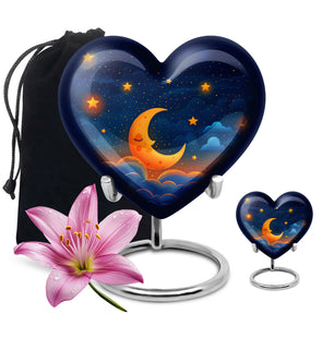 Night Sky Theme Large Urn With 1 Keepsake Urn