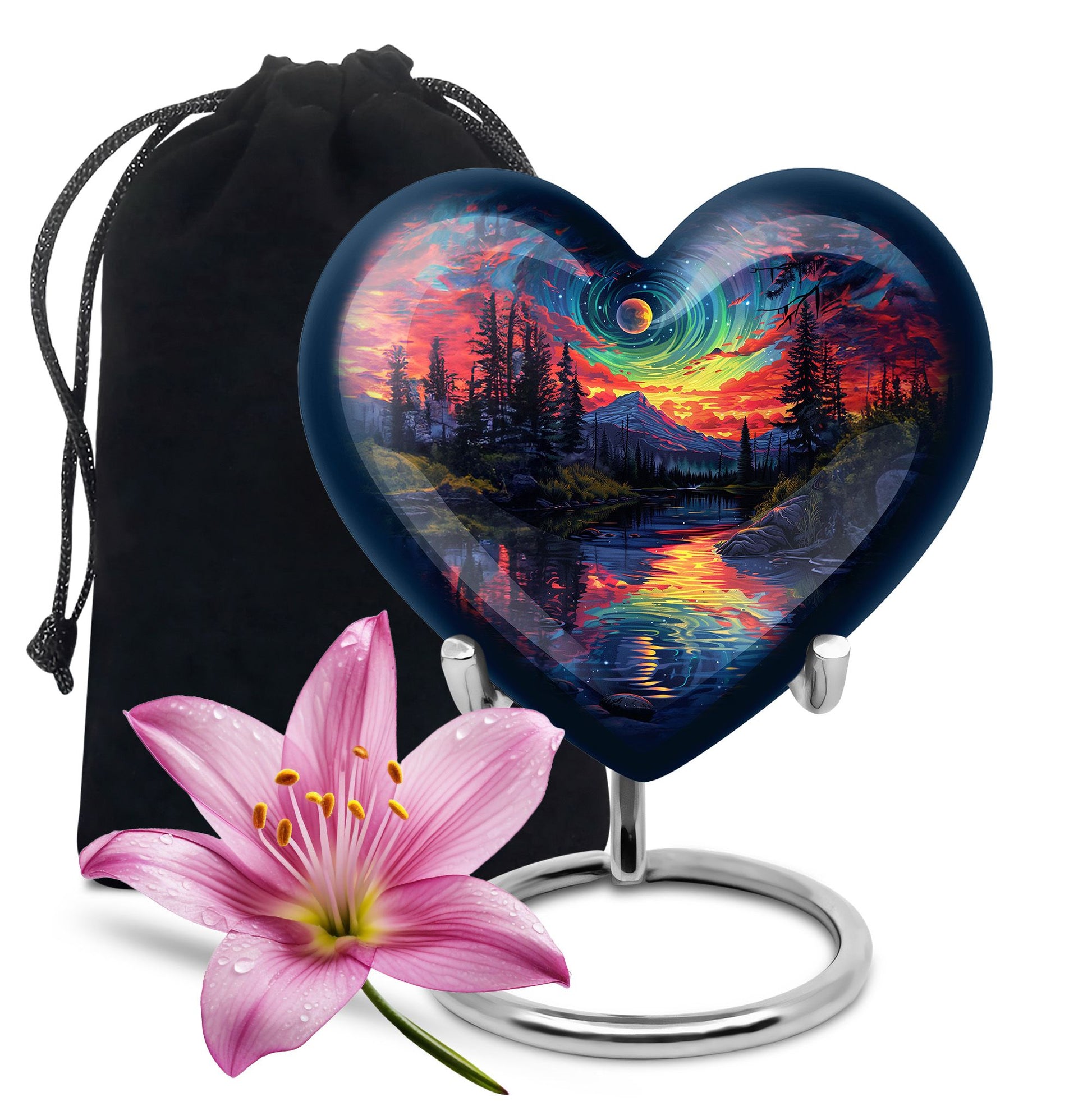 Majestic Sky Theme Large Urn 10 Inch