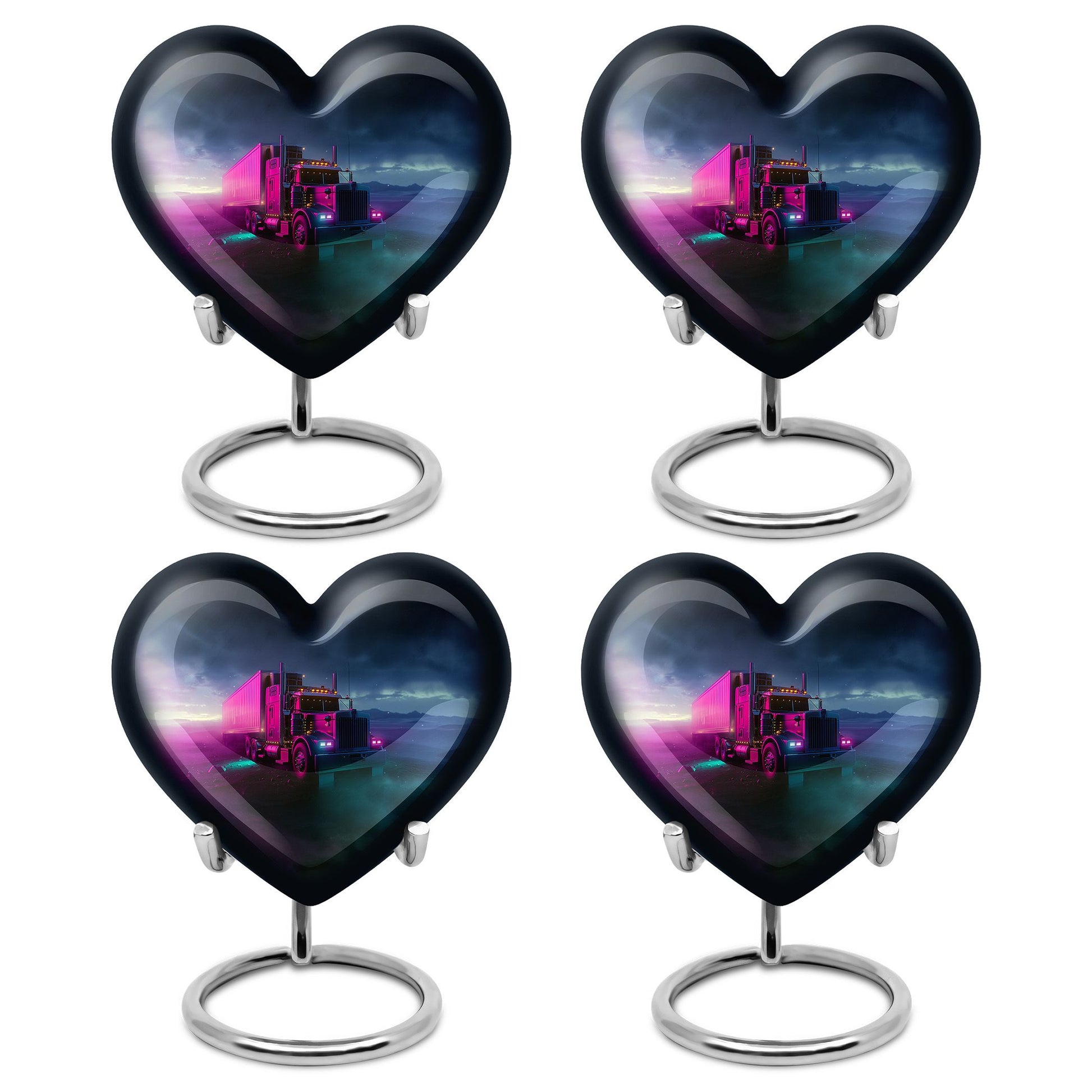 Heart Shaped  Keepsake Set of 4