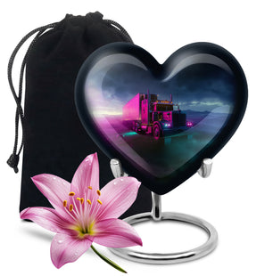 Heart Shaped Truck Urn Large Urn 10 Inch