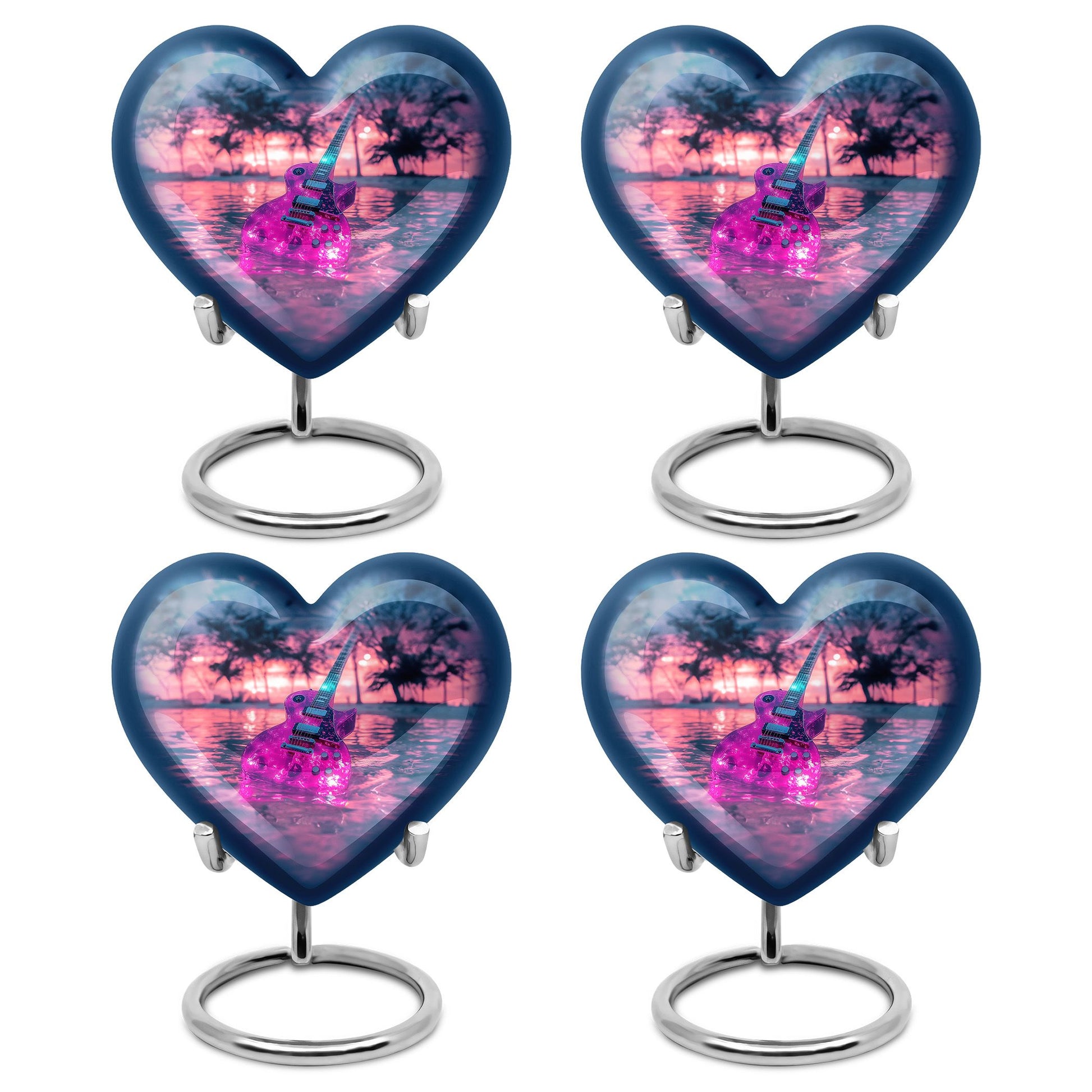 Guitar Theme 3 Inch Keepsake Pack of 4