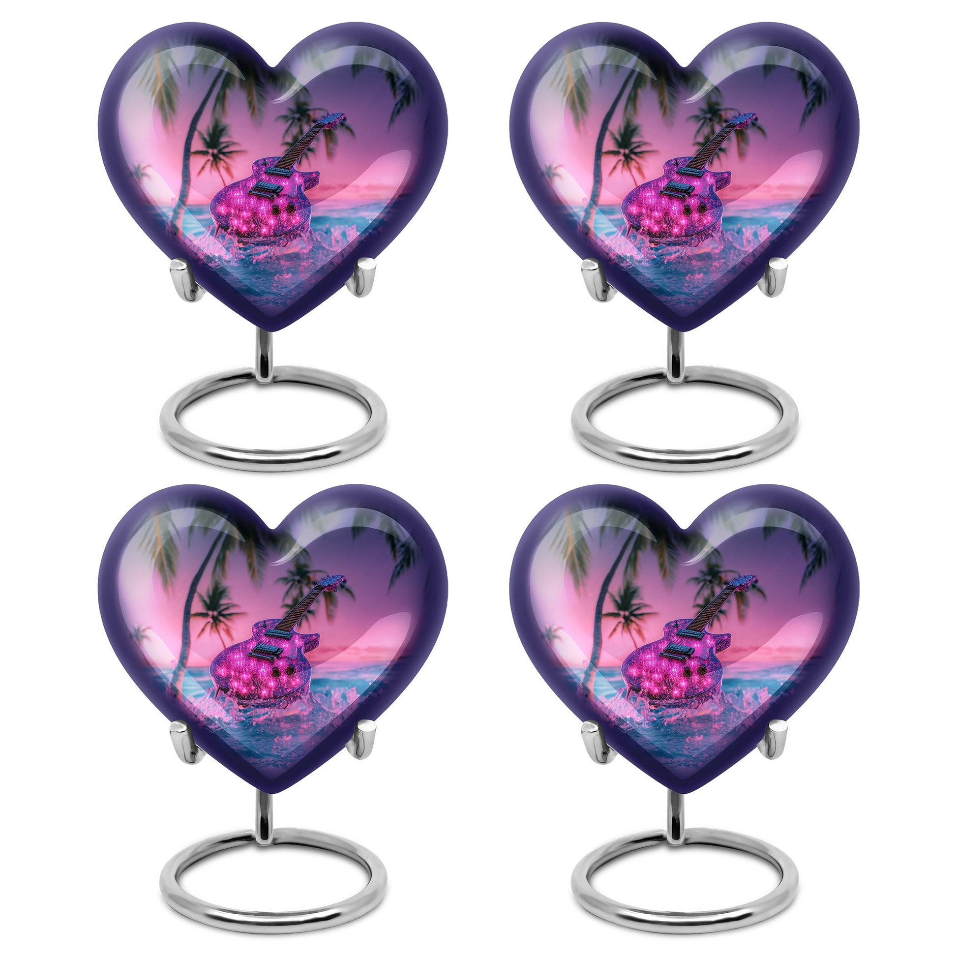Guitar Theme 3 Inch Keepsake Pack of 4
