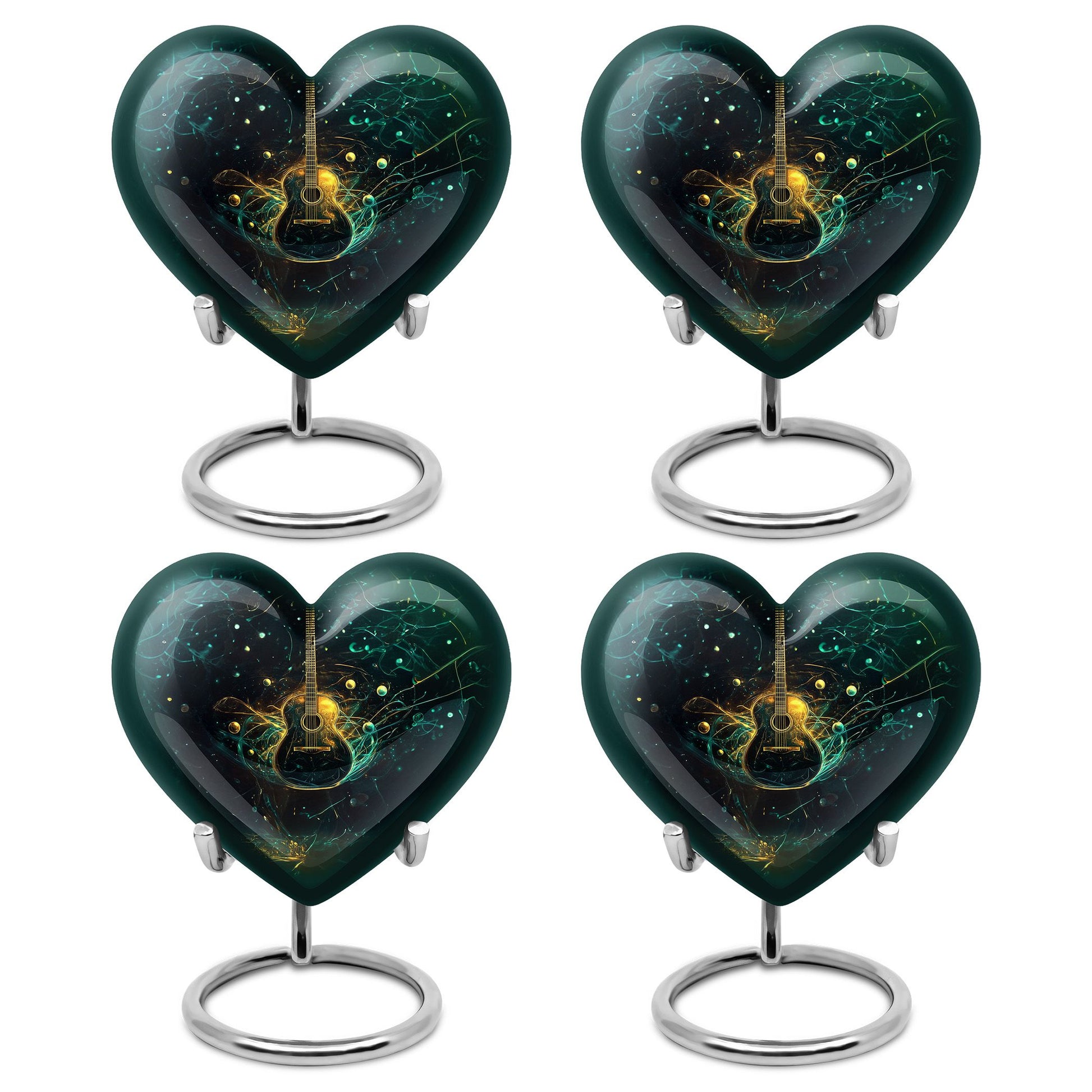 Guitar Theme 3 Inch Keepsake Pack of 4