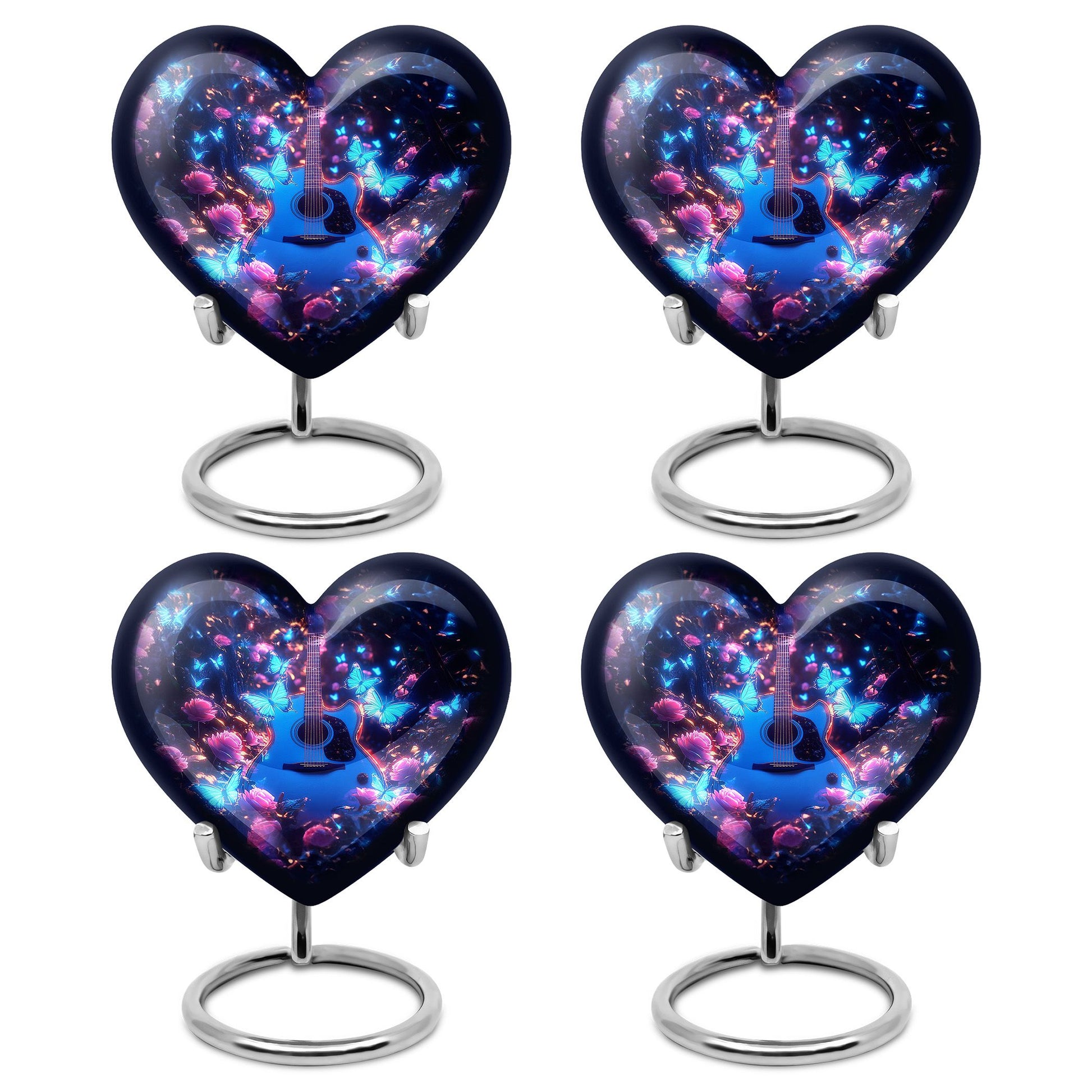 Guitar Theme 3 Inch Keepsake Pack of 4