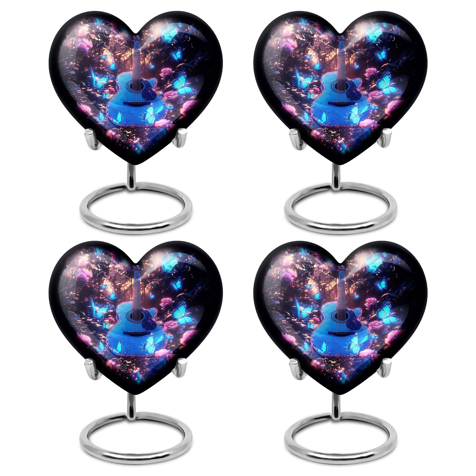 Guitar Theme 3 Inch Keepsake Pack of 4