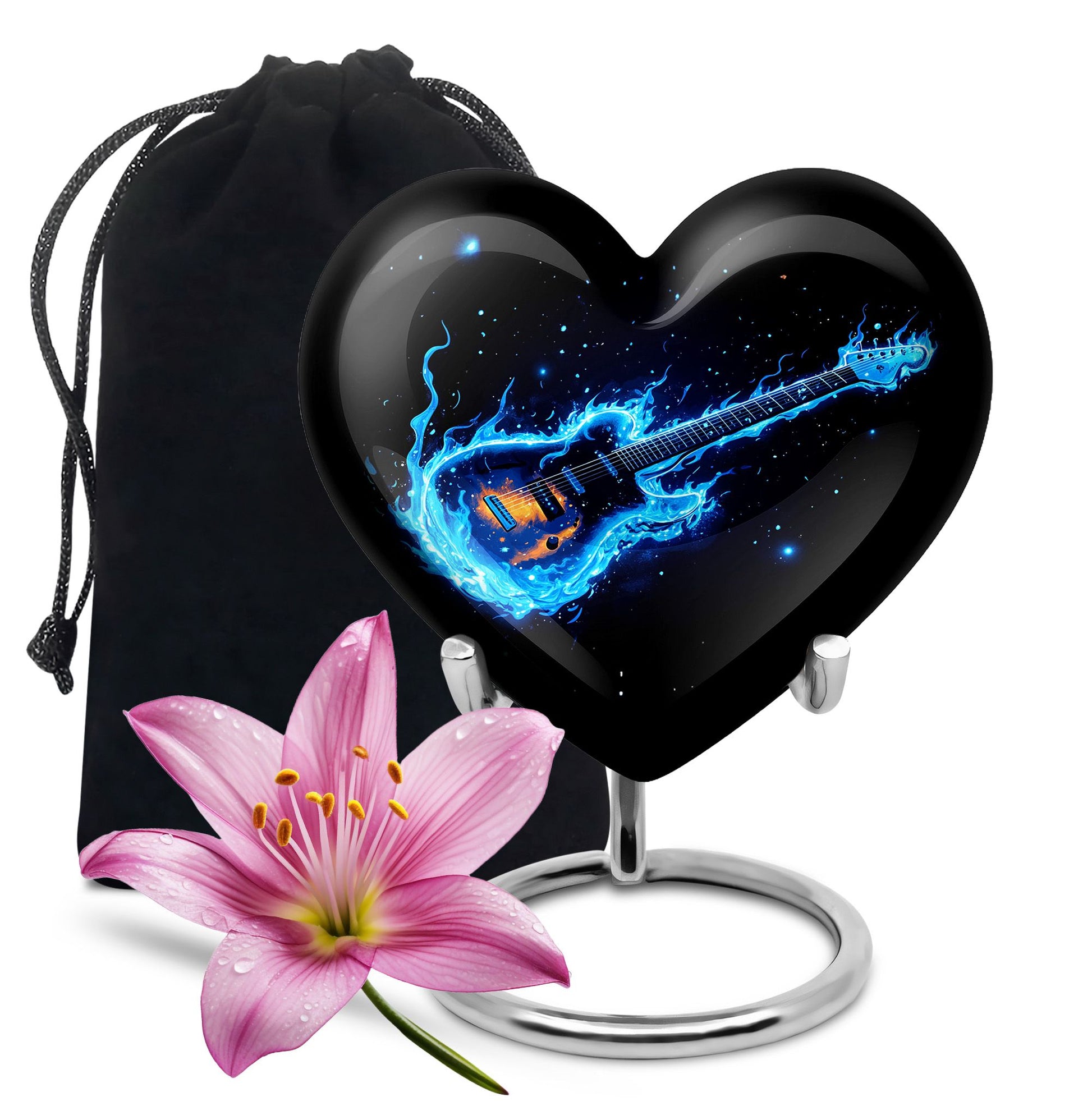 Guitar Theme Large Urn 10 Inch