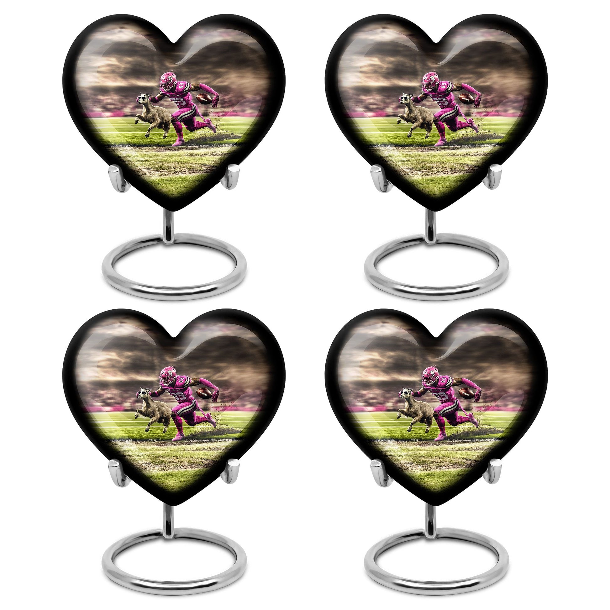 Football Theme 3 Inch Keepsake Pack of 4