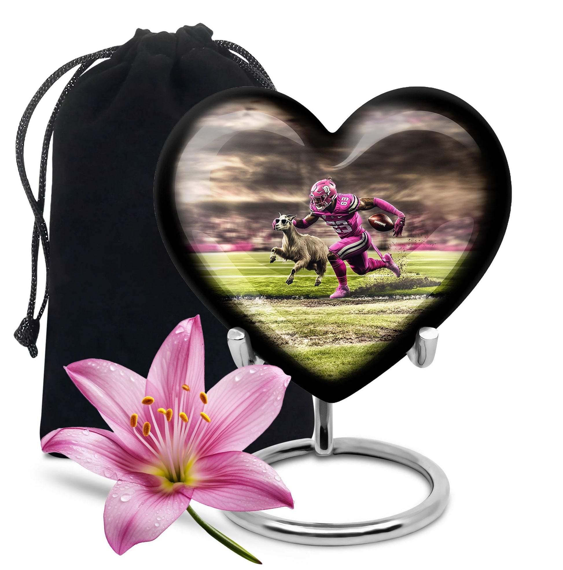 Football Theme Large Urn 10 Inch