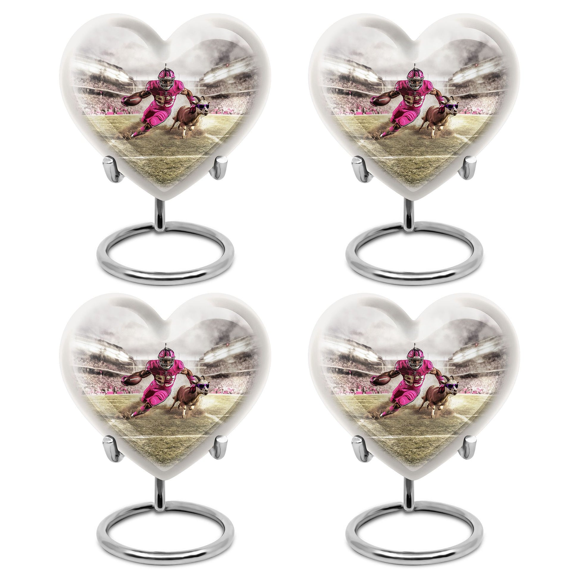 Football Theme 3 Inch Keepsake Pack of 4