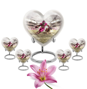 Football Theme Large Urn With 4 Keepsake Urn
