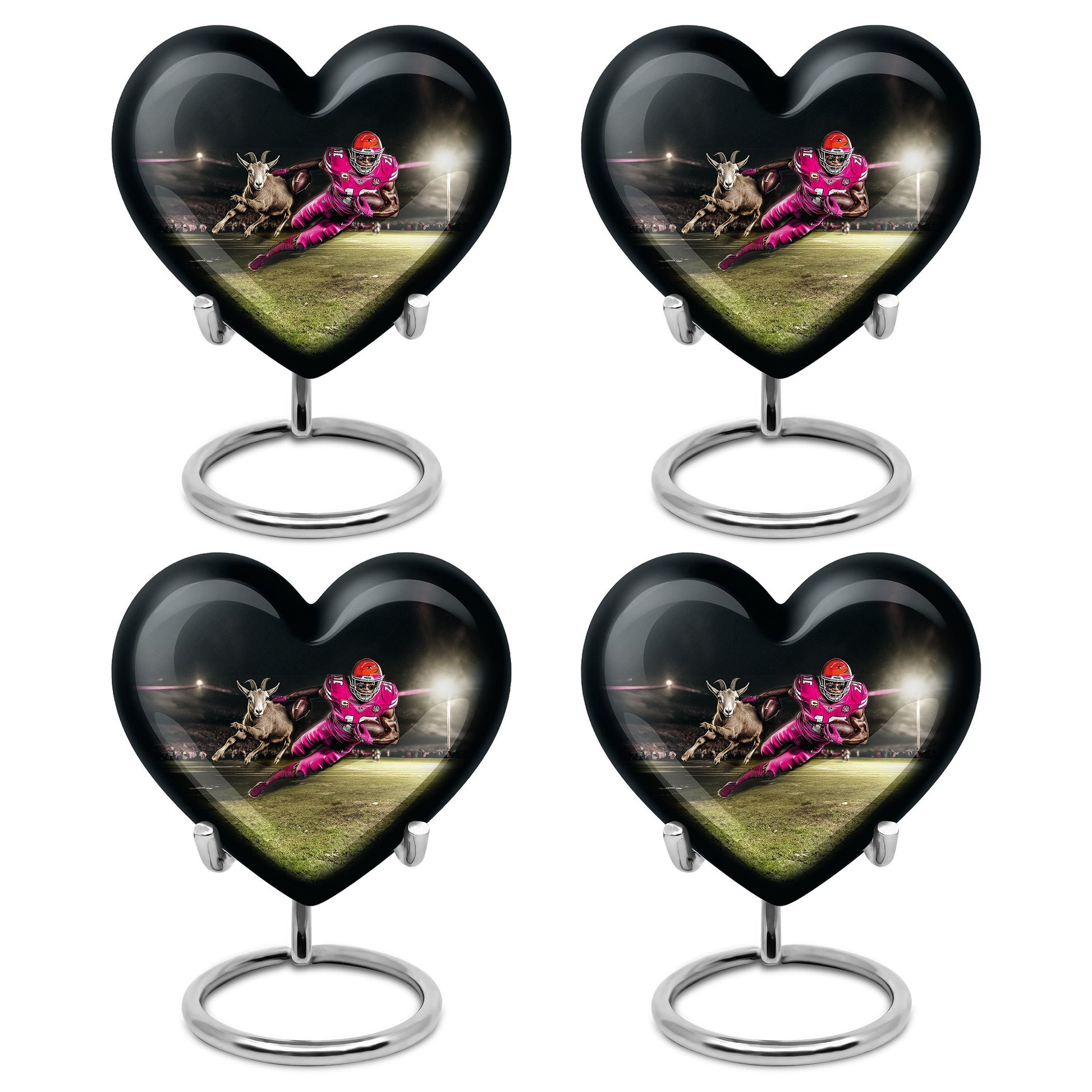 Football Theme 3 Inch Keepsake Pack of 4