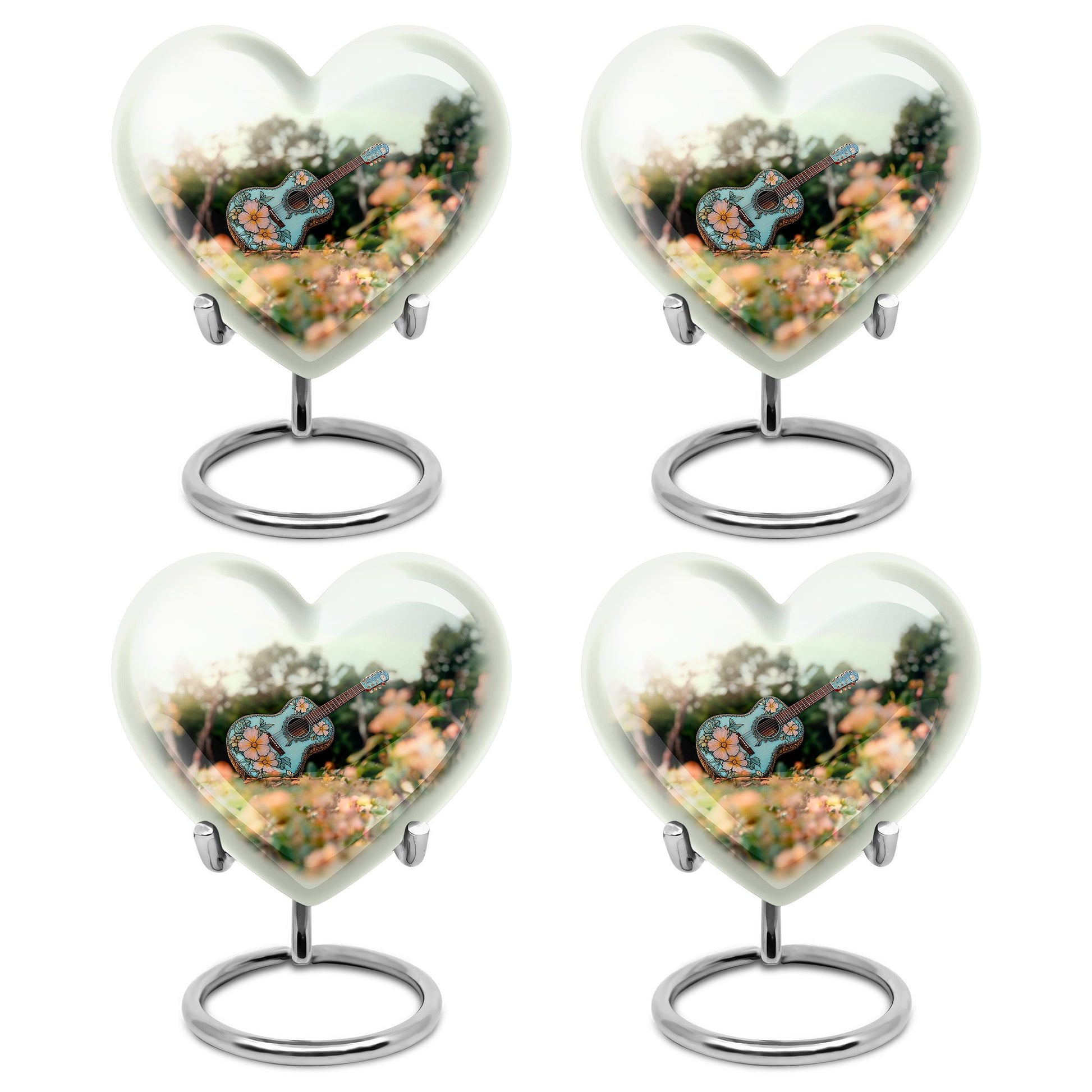 Guitar Theme 3 Inch Keepsake Pack of 4