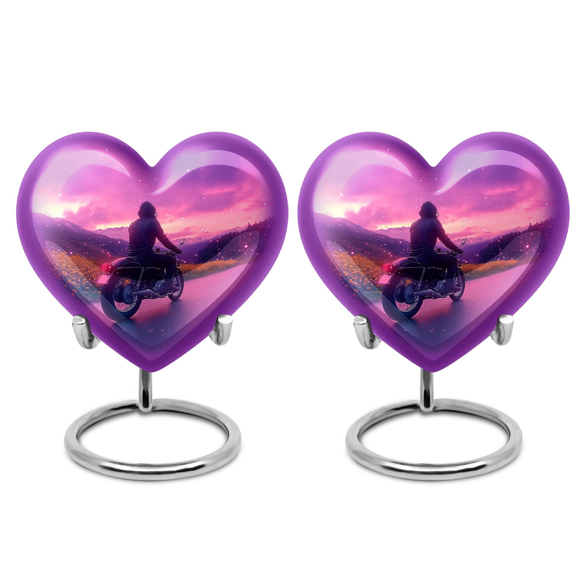 Motorbike Riders Theme 3 Inch Keepsake Pack of 2