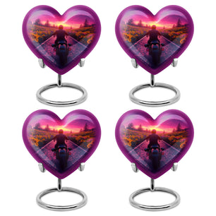 Motorbike Riders Theme 3 Inch Keepsake Pack of 4