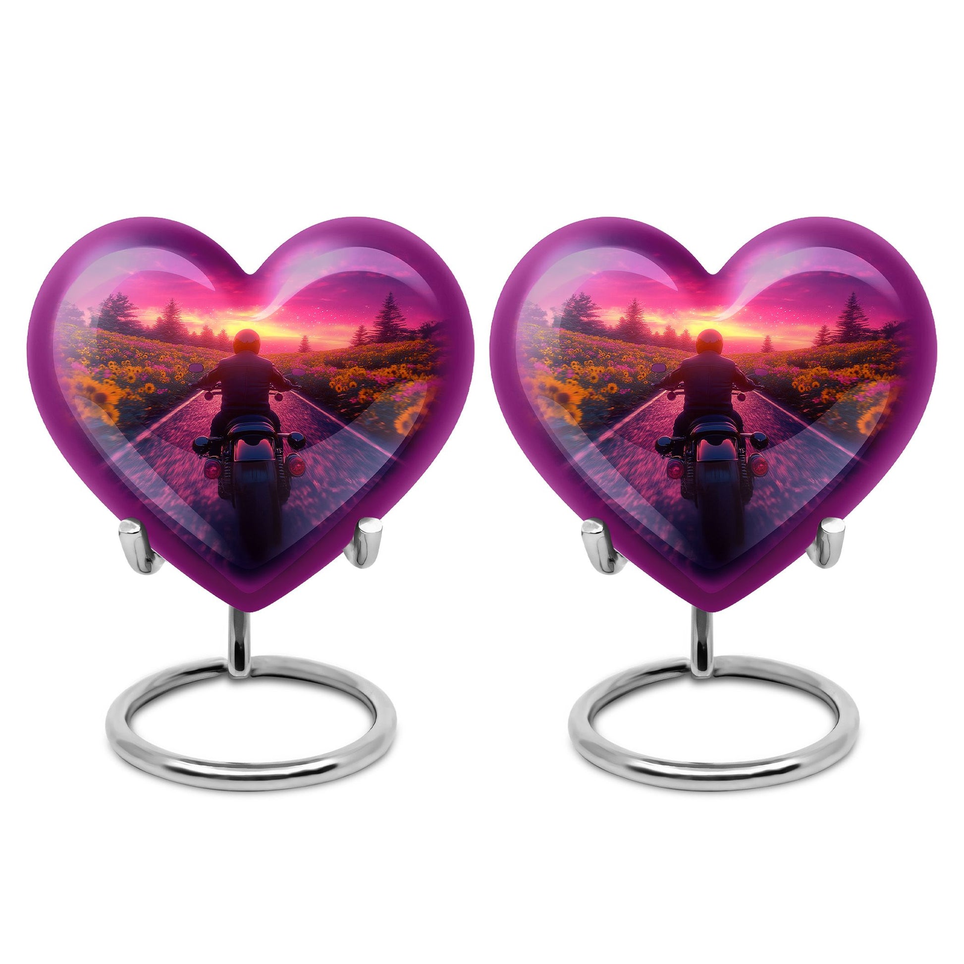 Motorbike Riders Theme 3 Inch Keepsake Pack of 2