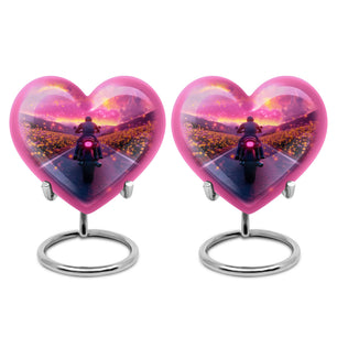 Motorbike Riders Theme 3 Inch Keepsake Pack of 2