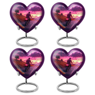 Motorbike Riders Theme 3 Inch Keepsake Pack of 4