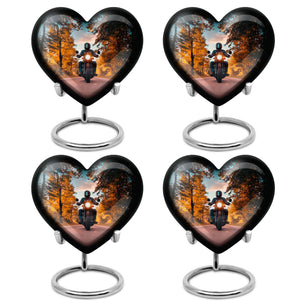 Motorbike Riders Theme 3 Inch Keepsake Pack of 4